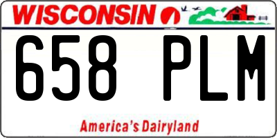 WI license plate 658PLM