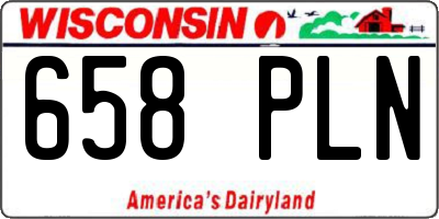 WI license plate 658PLN