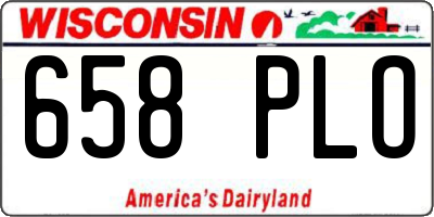 WI license plate 658PLO