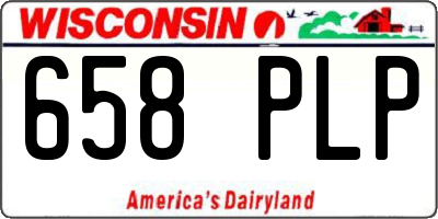 WI license plate 658PLP