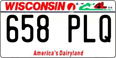WI license plate 658PLQ