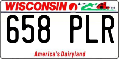 WI license plate 658PLR