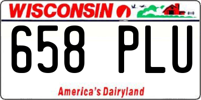 WI license plate 658PLU