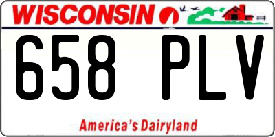 WI license plate 658PLV