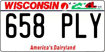 WI license plate 658PLY