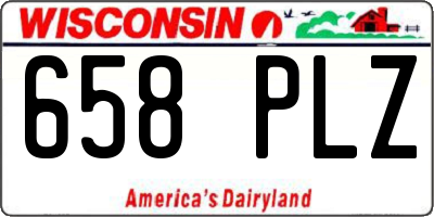 WI license plate 658PLZ