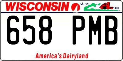 WI license plate 658PMB