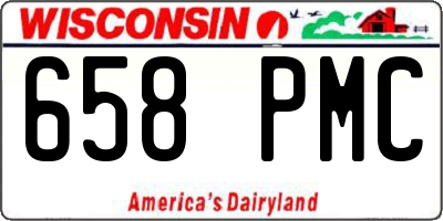 WI license plate 658PMC