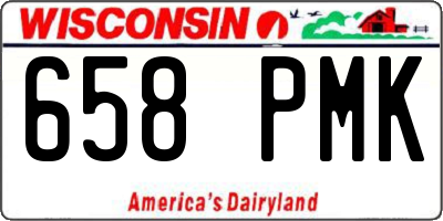 WI license plate 658PMK
