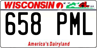 WI license plate 658PML