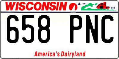 WI license plate 658PNC