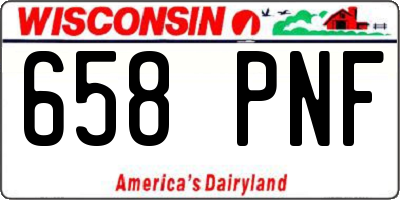 WI license plate 658PNF
