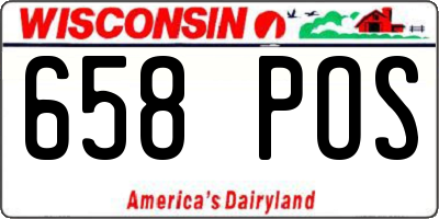 WI license plate 658POS
