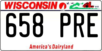 WI license plate 658PRE