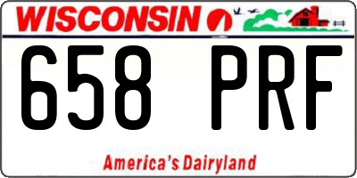 WI license plate 658PRF
