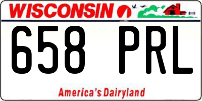 WI license plate 658PRL