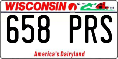 WI license plate 658PRS
