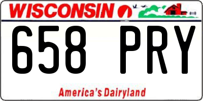 WI license plate 658PRY