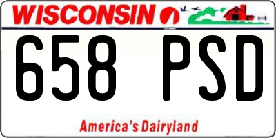 WI license plate 658PSD