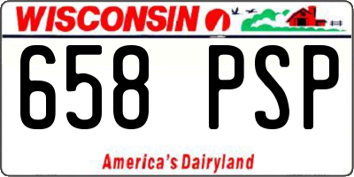 WI license plate 658PSP