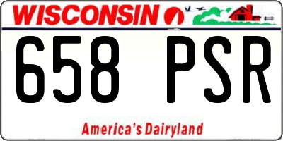 WI license plate 658PSR