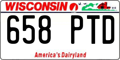 WI license plate 658PTD