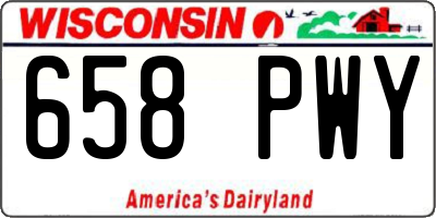 WI license plate 658PWY