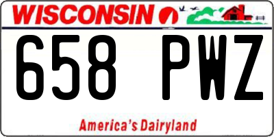 WI license plate 658PWZ