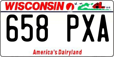 WI license plate 658PXA