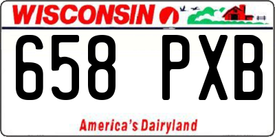 WI license plate 658PXB