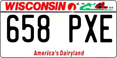 WI license plate 658PXE