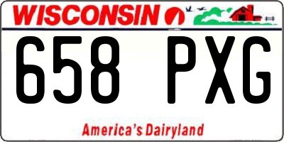 WI license plate 658PXG