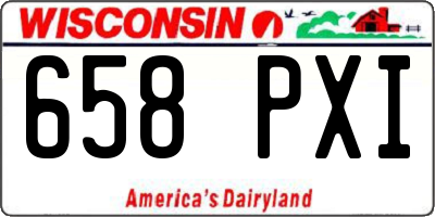 WI license plate 658PXI
