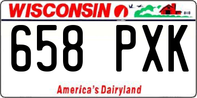 WI license plate 658PXK
