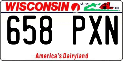 WI license plate 658PXN