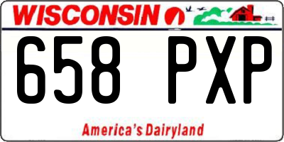 WI license plate 658PXP