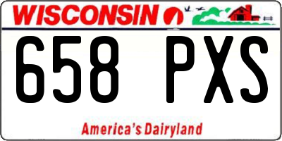 WI license plate 658PXS