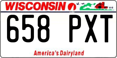 WI license plate 658PXT