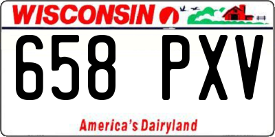 WI license plate 658PXV