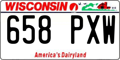 WI license plate 658PXW
