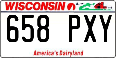 WI license plate 658PXY