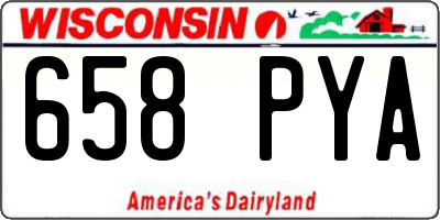 WI license plate 658PYA