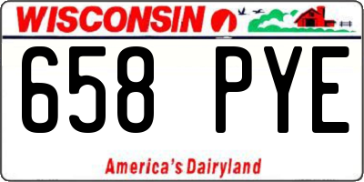 WI license plate 658PYE