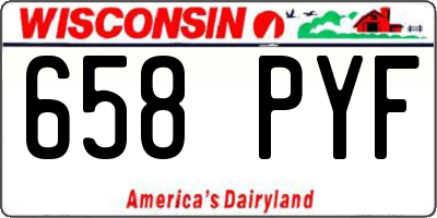 WI license plate 658PYF