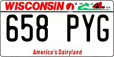 WI license plate 658PYG