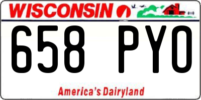 WI license plate 658PYO