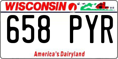 WI license plate 658PYR