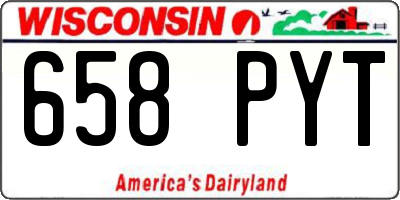WI license plate 658PYT