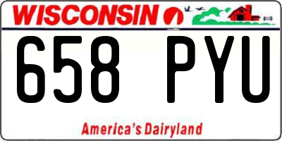 WI license plate 658PYU