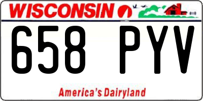 WI license plate 658PYV